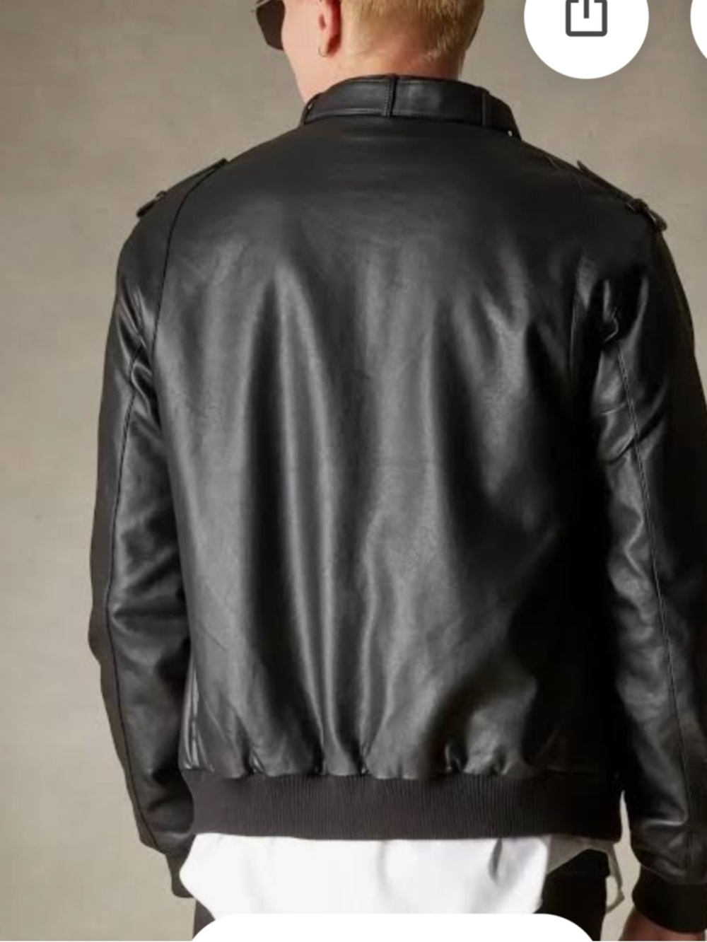 Members Only Dark Brown Leather Bomber Jacket